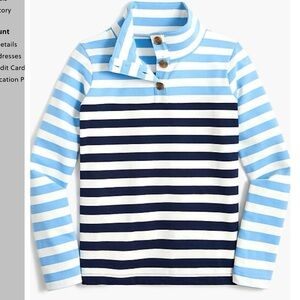 J Crew Striped Blue and White Pullover